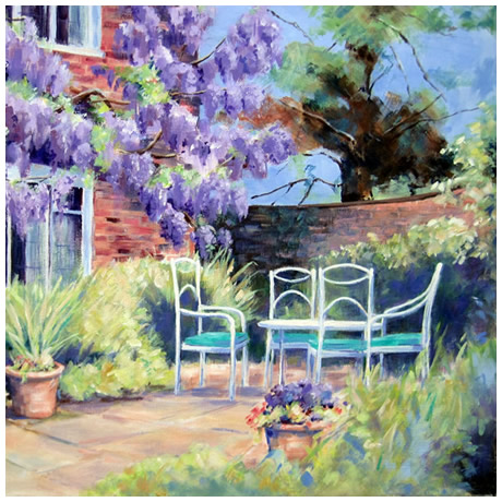 Under the Wisteria - Acrylic