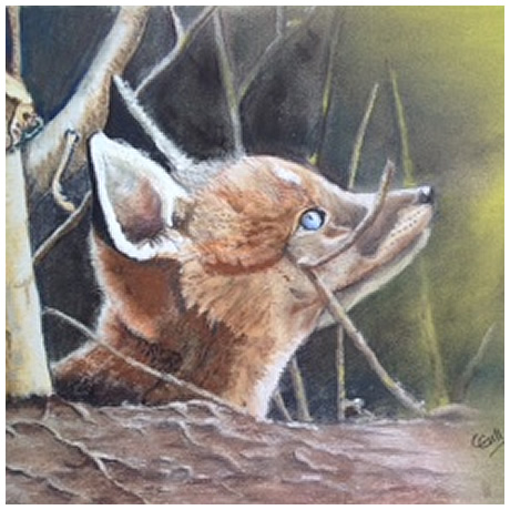 'Is it safe to come out yet' (lockdown art!) pastel