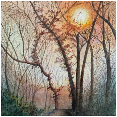 'Autumn Sun' watercolour