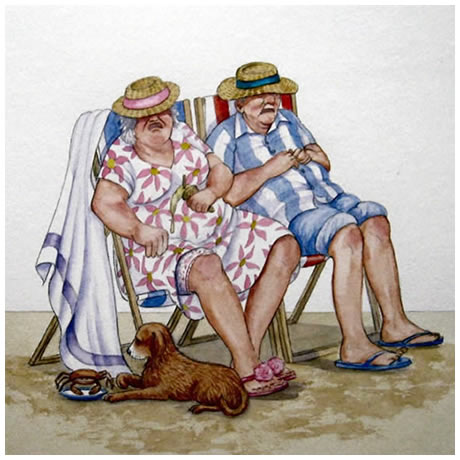 Snoozing - Watercolour